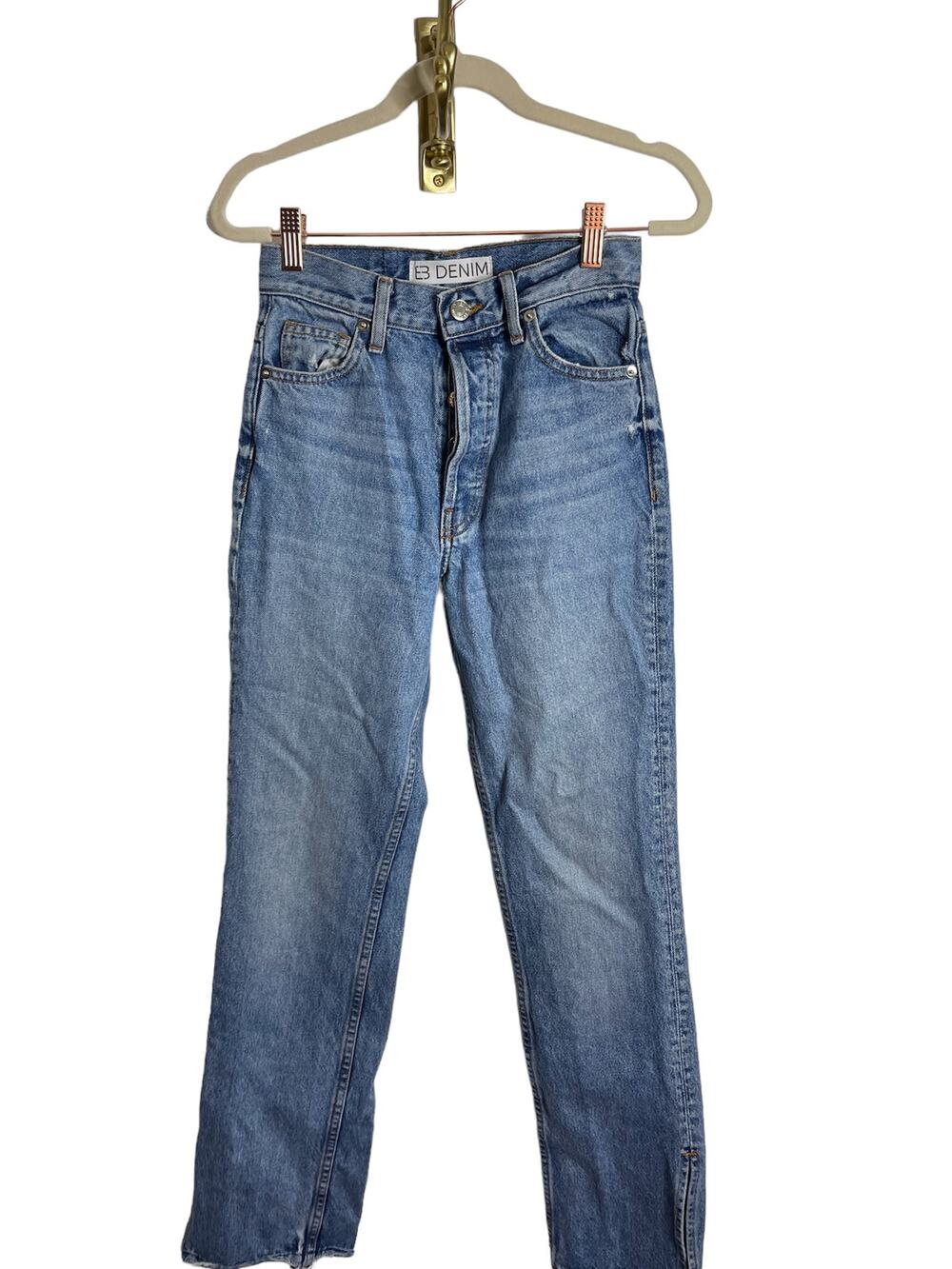 EB Denim Relaxed Straight Leg Jeans Stretch Y2k Streetwear Casual Vintage 24